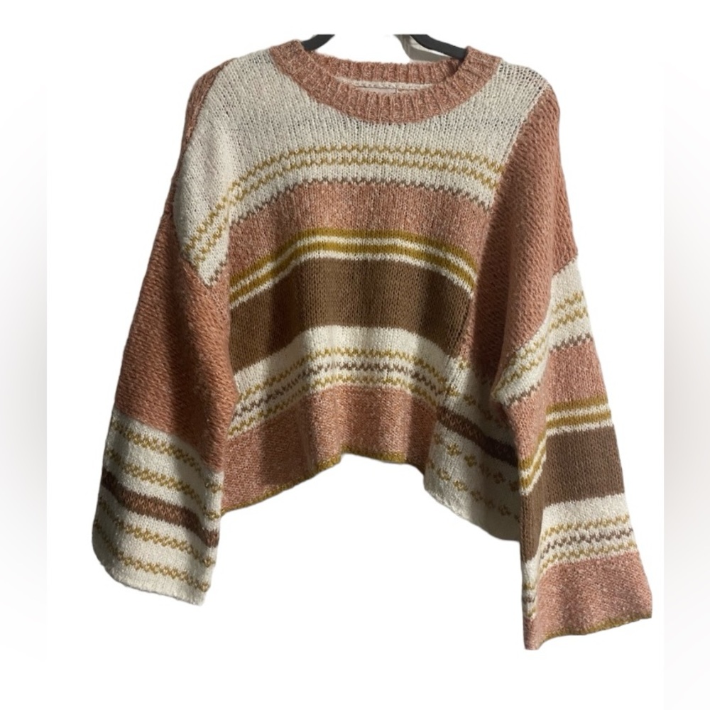 Sincerely Jules brown and pink striped sweater